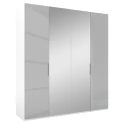 Dreht&uuml;renschrank in Grau, Wei&szlig;