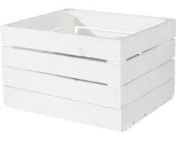 Vintage Obstkiste weiß 50x40x30 cm