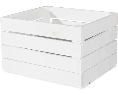 Vintage Obstkiste weiß 50x40x30 cm