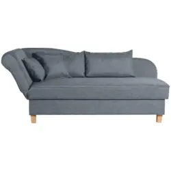 Récamiere in Flachgewebe Blau