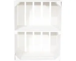 Vintage Obstkiste mit Regalboden II weiß 50x40x30 cm