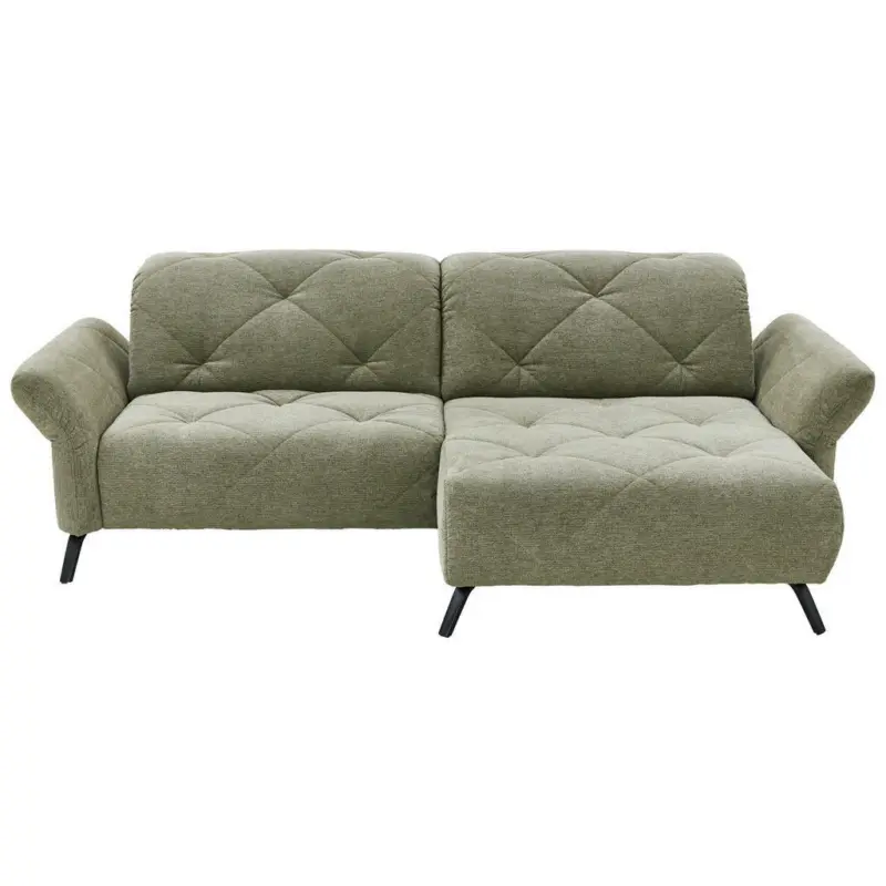 Ecksofa in Webstoff Grün
