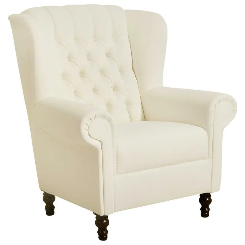 Ohrensessel in Struktur Creme