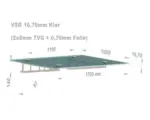 Hornbach Vordach Leonie Small 170x100 cm VSG klar