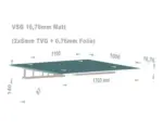Hornbach Vordach Leonie Small 170x100 cm VSG satiniert