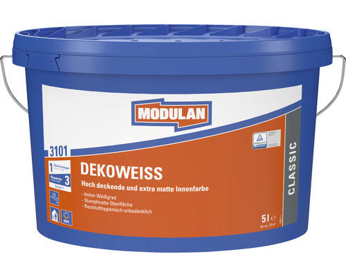 MODULAN 3101 Dekoweiß Wandfarbe weiß 5 l