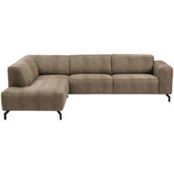 Ecksofa in Lederlook Braun