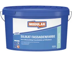 MODULAN 4301 Silikat Fassadenfarbe Mineralfarbe außen weiß 12,5 l