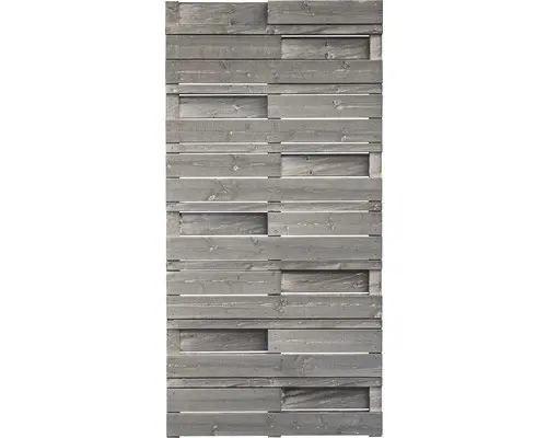 Zaunelement Vintage Design 90x180 cm grau