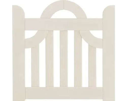 Einzeltor Konsta Bogen ohne Schloßfräsung 100 x 95 cm cremeweiß
