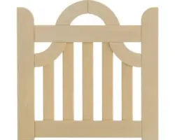 Einzeltor Konsta Bogen ohne Schloßfräsung 100 x 95 cm natur