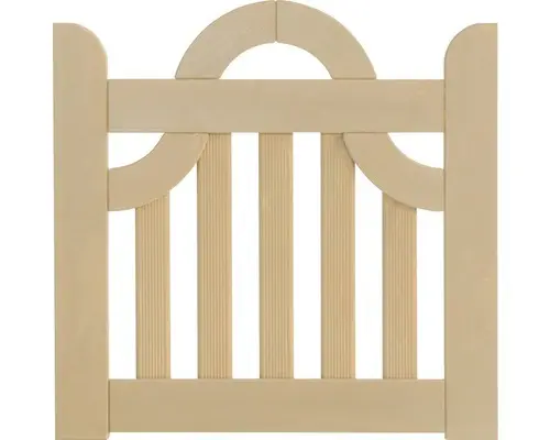 Einzeltor Konsta Bogen ohne Schloßfräsung 100 x 95 cm natur