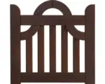 Hornbach Einzeltor Konsta Bogen ohne Schloßfräsung 100 x 95 cm braun