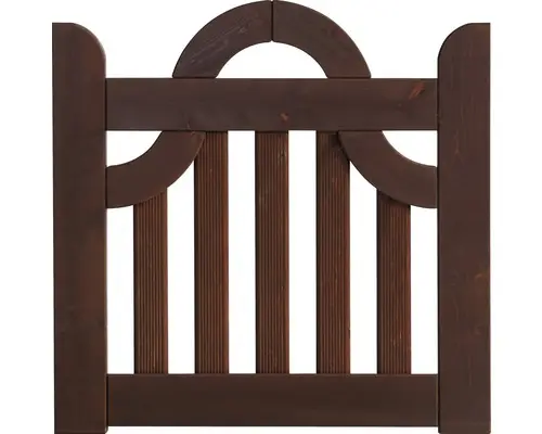Einzeltor Konsta Bogen ohne Schloßfräsung 100 x 95 cm braun