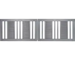 Doppeltor Konsta Fenris ohne Schloßfräsung 300 x 90 cm hellgrau