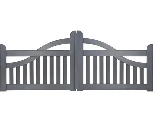 Doppeltor Konsta Bogen ohne Schloßfräsung 300 x 95 cm basaltgrau