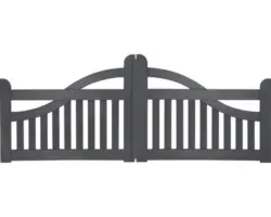 Doppeltor Konsta Bogen ohne Schloßfräsung 300 x 95 cm anthrazit