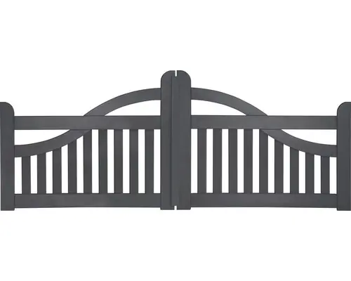 Doppeltor Konsta Bogen ohne Schloßfräsung 300 x 95 cm anthrazit