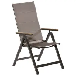 Klappsessel in Metall Graphitfarben, Grau