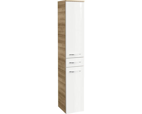 Hochschrank Fackelmann Milano 30 cm weiß/asteiche