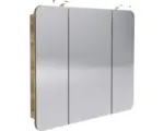 Hornbach LED-Spiegelschrank Fackelmann Milano 3-türig 90x78x15,5 cm braun