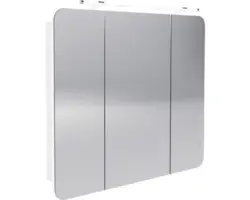 LED-Spiegelschrank Fackelmann Milano 3-türig 90x78x15,5 cm weiß