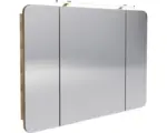 Hornbach LED-Spiegelschrank Fackelmann Milano 3-türig 110x78x15,5 cm braun