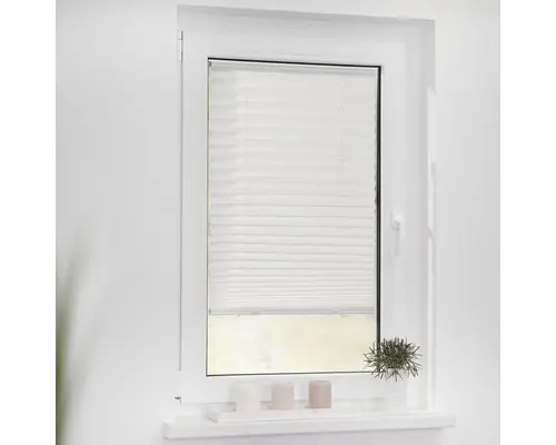 Lichtblick Faltplissee Haftfix weiß 65x130 cm inkl. Saugnäpfe