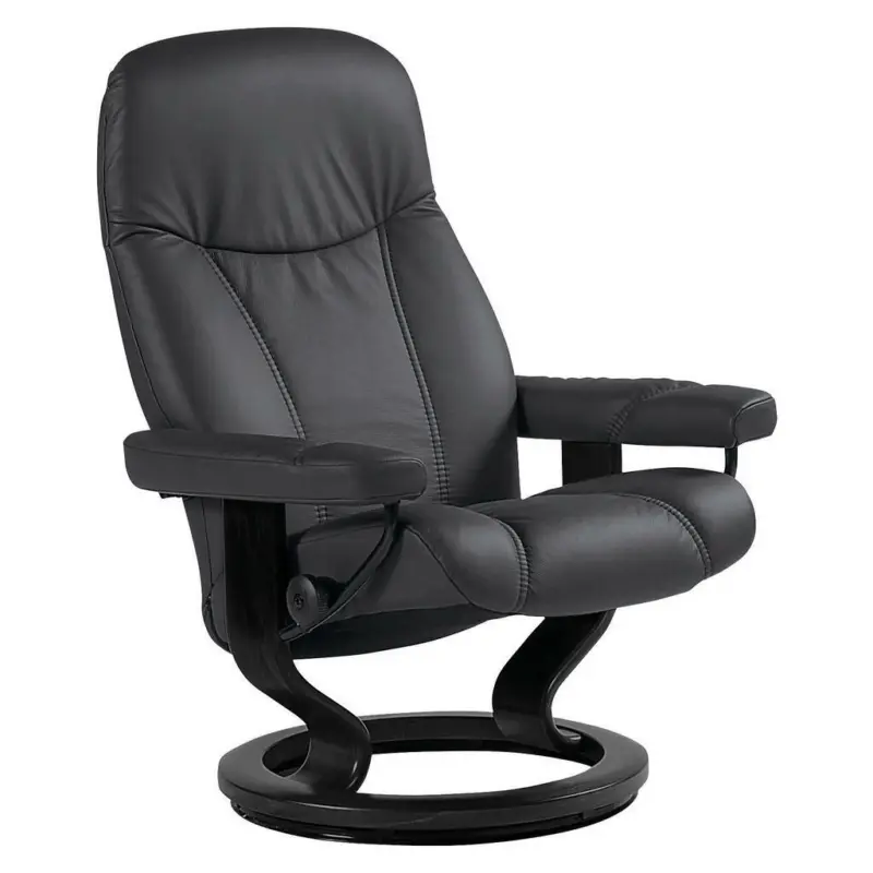 Relaxsessel Consul in Leder Schwarz