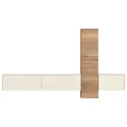Wohnwand 282/160/37 cm in Magnolie
