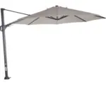 Hornbach Sonnenschirm Ampelschirm Siena Garden Sunset N+ mit Kurbelfunktion Ø 350 cm Polyester taupe