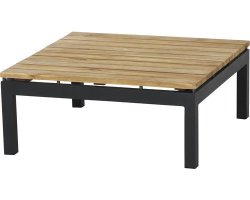 Lounge Tisch Alvida Teak 74x74x30 cm anthrazit