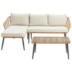 Loungegarnitur 3-teilig 130/194 cm