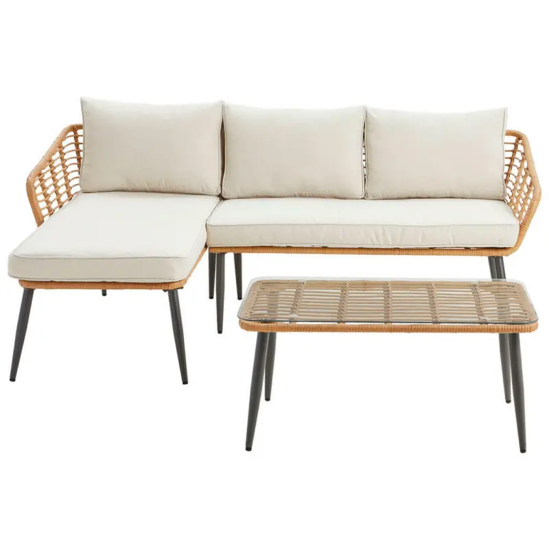 Loungegarnitur 3-teilig 130/194 cm