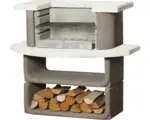 Hornbach Buschbeck Grillbar Montana H 101 cm braun-weiss