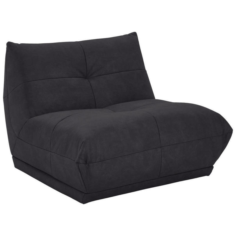 Sofaelement in Lederlook Schwarz