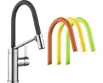 Hornbach Küchenarmatur Blanco Viu-S 524813 mit Handbrause chrom/lava grau