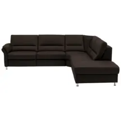 Ecksofa in Echtleder Braun