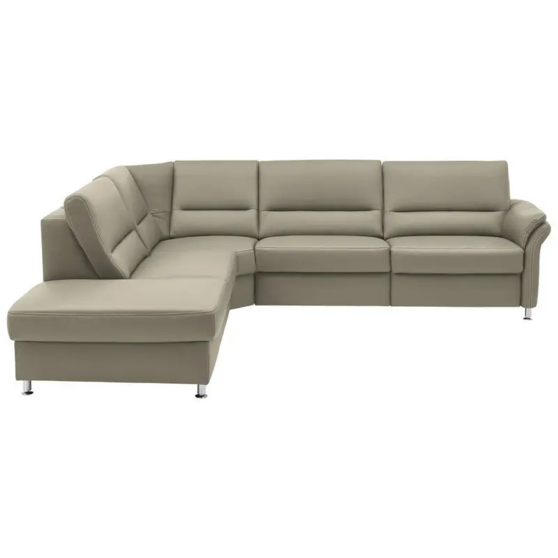 Ecksofa in Echtleder Ecru