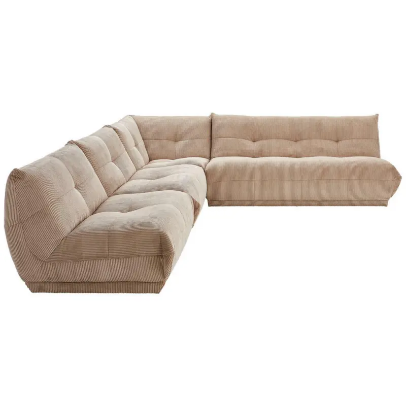 Ecksofa in Kord Taupe