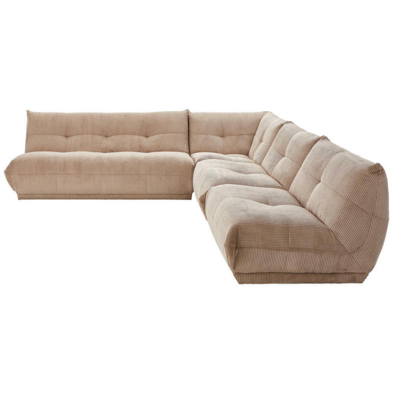 Ecksofa in Kord Taupe