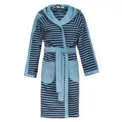 Kinderbademantel 134/140 Little Striped Hoody