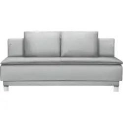 Schlafsofa in Webstoff Hellgrau