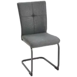 Schwingstuhl in Eisen Webstoff