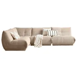 Ecksofa in Kord Taupe
