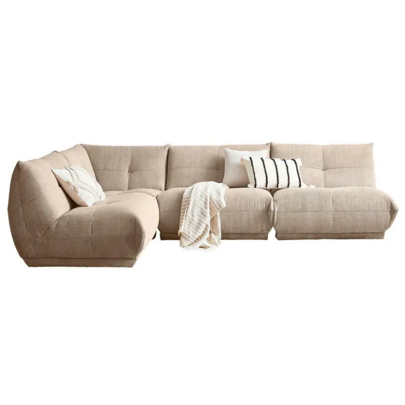 Ecksofa in Kord Taupe