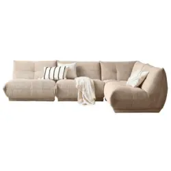 Ecksofa in Kord Taupe
