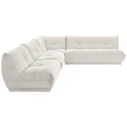 Ecksofa in Kord Wei&szlig;