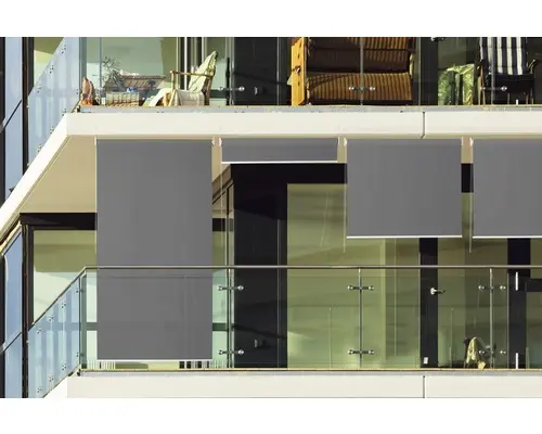 HDPE Außenrollo Sonnenrollo grau 100x240 cm