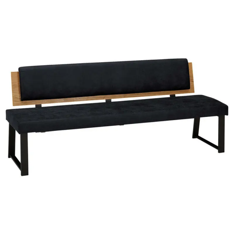 Sitzbank 200/85/60 cm in Schwarz